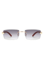 Load image into Gallery viewer, Rectangle Rimless Retro Tinted Sunglasses