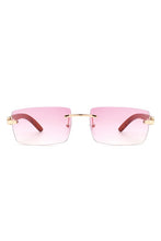 Load image into Gallery viewer, Rectangle Rimless Retro Tinted Sunglasses