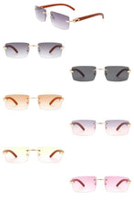 Load image into Gallery viewer, Rectangle Rimless Retro Tinted Sunglasses