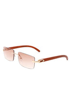 Load image into Gallery viewer, Rectangle Rimless Retro Tinted Sunglasses