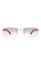 Load image into Gallery viewer, Rectangle Rimless Retro Tinted Sunglasses