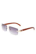 Load image into Gallery viewer, Rectangle Rimless Retro Tinted Sunglasses