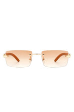 Load image into Gallery viewer, Rectangle Rimless Retro Tinted Sunglasses