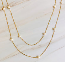 Load image into Gallery viewer, Freshwater Pearl Long Chain Necklace