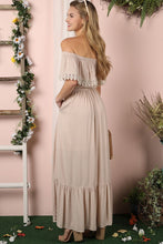 Load image into Gallery viewer, Off Shoulder Maxi Dress