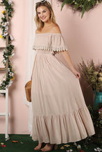 Load image into Gallery viewer, Off Shoulder Maxi Dress