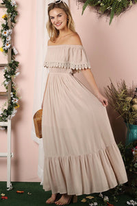 Off Shoulder Maxi Dress