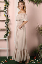 Load image into Gallery viewer, Off Shoulder Maxi Dress