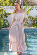 Load image into Gallery viewer, Off Shoulder Maxi Dress