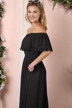 Load image into Gallery viewer, Off Shoulder Maxi Dress