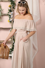 Load image into Gallery viewer, Off Shoulder Maxi Dress