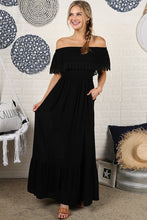 Load image into Gallery viewer, Off Shoulder Maxi Dress