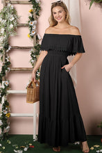 Load image into Gallery viewer, Off Shoulder Maxi Dress