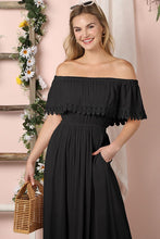 Load image into Gallery viewer, Off Shoulder Maxi Dress