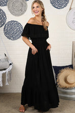 Load image into Gallery viewer, Off Shoulder Maxi Dress