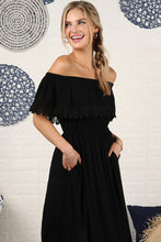 Load image into Gallery viewer, Off Shoulder Maxi Dress