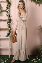 Load image into Gallery viewer, Off Shoulder Maxi Dress